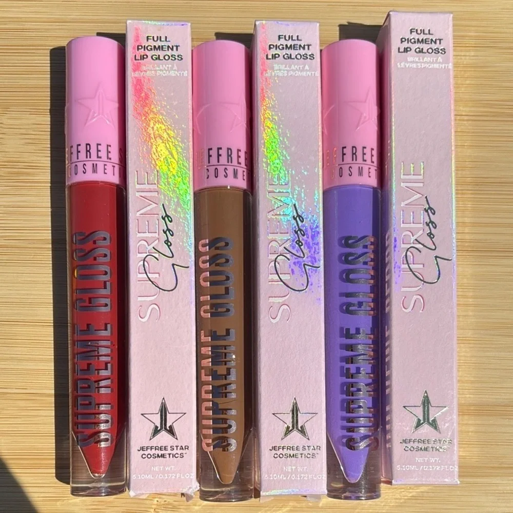 Brand New Jeffree Star Set of 3 Supreme Gloss Full Pigment Wifey Top Shelf Frost